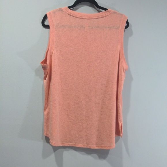 Athleta Womens Breezy Modal Tank Size 1X Orange Salmon Activewear Lightweight - Picture 6 of 11